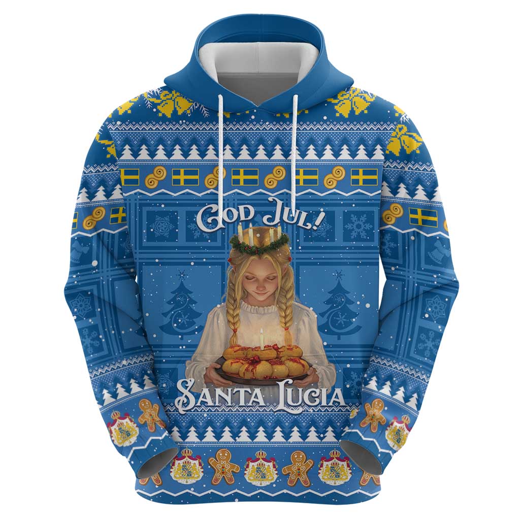 Sweden Christmas Hoodie God Jul! Santa Lucia LT14