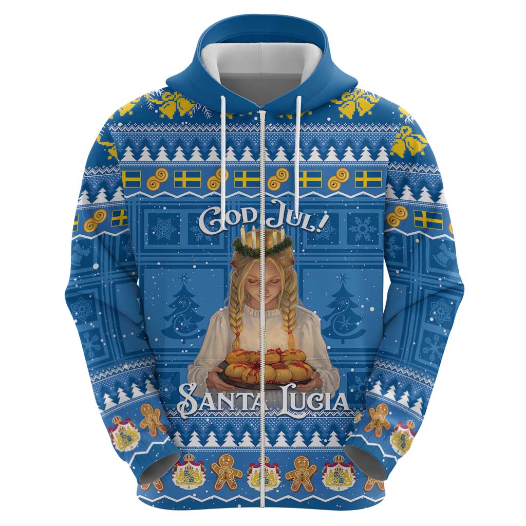 Sweden Christmas Hoodie God Jul! Santa Lucia LT14