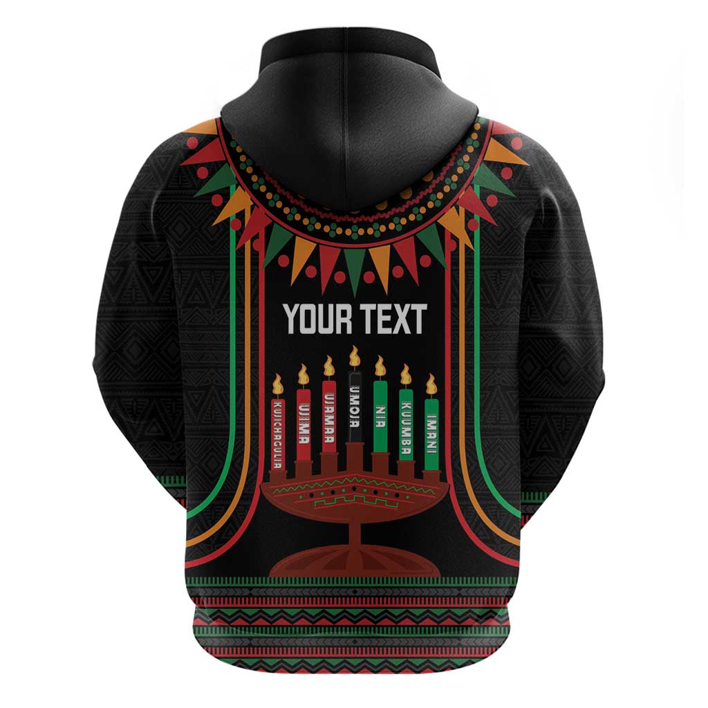 Personalized African-American Kwanzaa Hoodie Kinara Candles African Pattern LT14