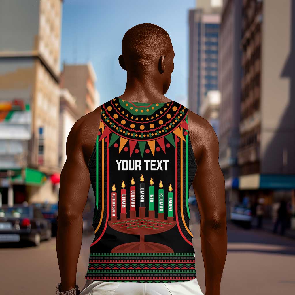 Personalized Afro-American Kwanzaa Men Tank Top Kinara Candles African Pattern LT14