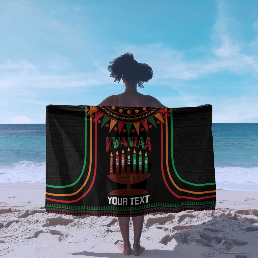 Personalized Afro-American Kwanzaa Sarong Kinara Candles African Pattern LT14