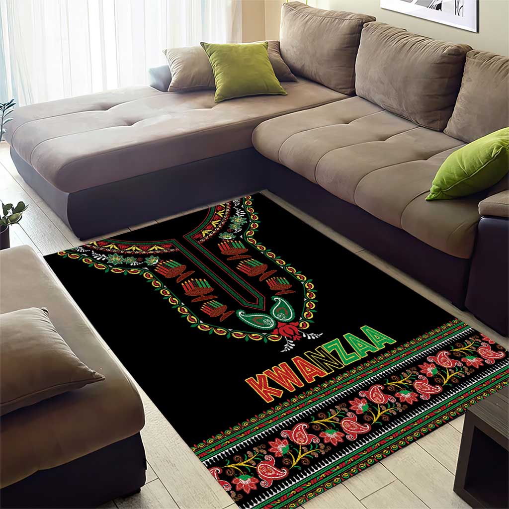 Afro-American Kwanzaa Area Rug Dashiki Mix Paisley Pattern LT14