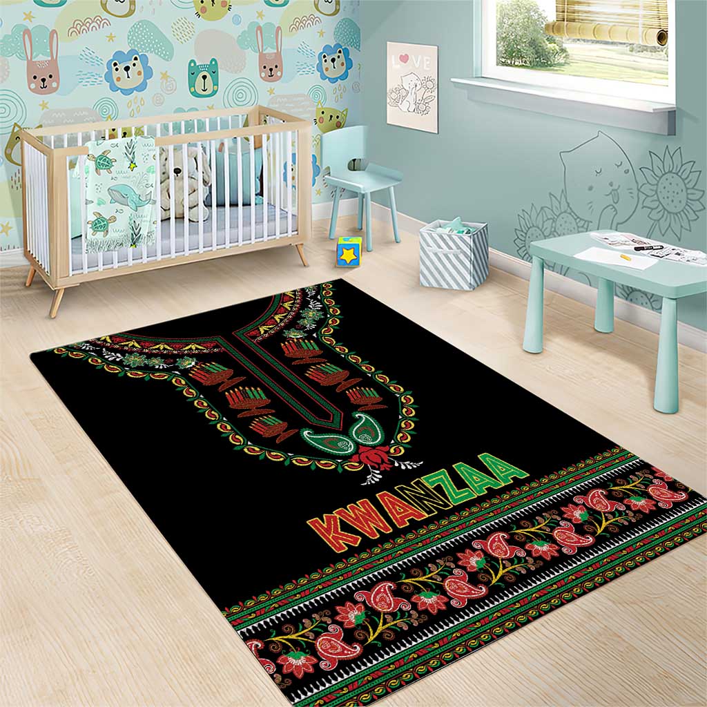 Afro-American Kwanzaa Area Rug Dashiki Mix Paisley Pattern LT14