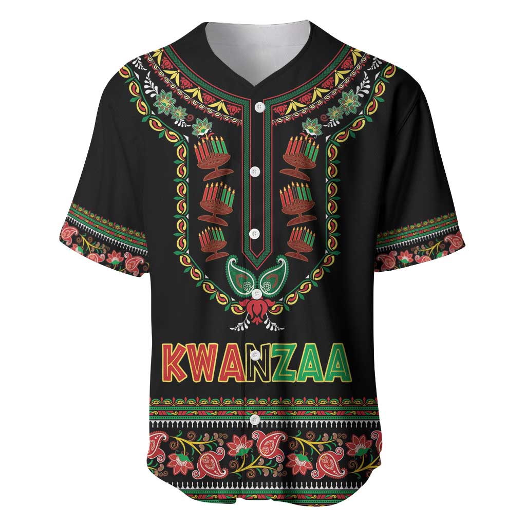 Personalized Afro-American Kwanzaa Baseball Jersey Dashiki Mix Paisley Pattern LT14
