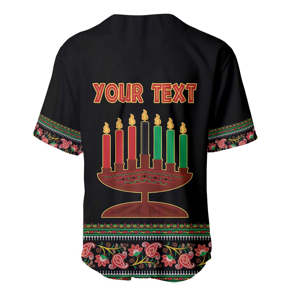 Personalized Afro-American Kwanzaa Baseball Jersey Dashiki Mix Paisley Pattern LT14