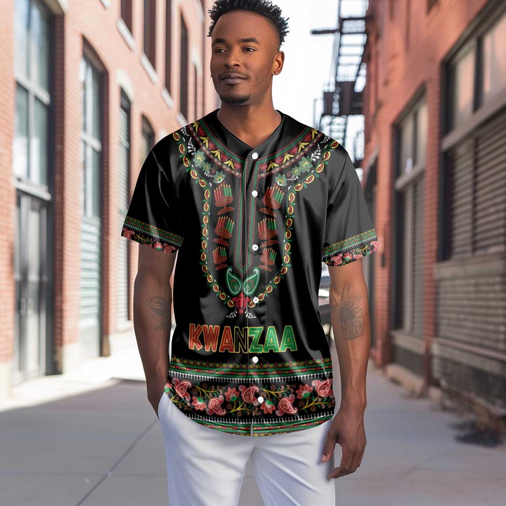 Personalized Afro-American Kwanzaa Baseball Jersey Dashiki Mix Paisley Pattern LT14