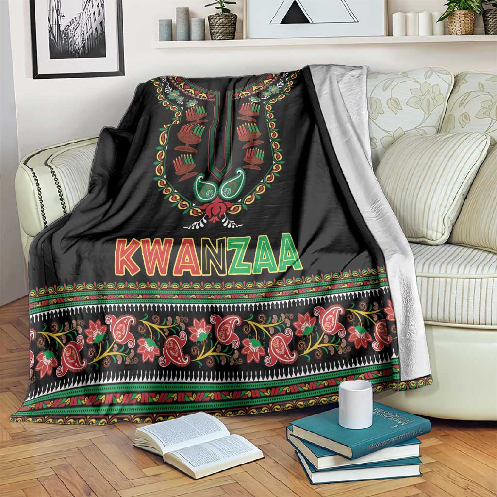 Afro-American Kwanzaa Blanket Dashiki Mix Paisley Pattern LT14
