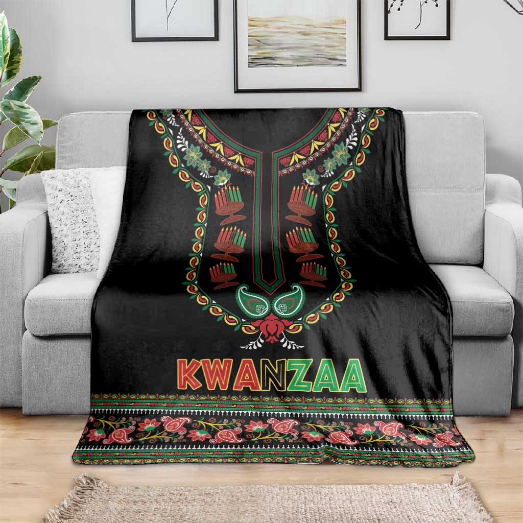 Afro-American Kwanzaa Blanket Dashiki Mix Paisley Pattern LT14