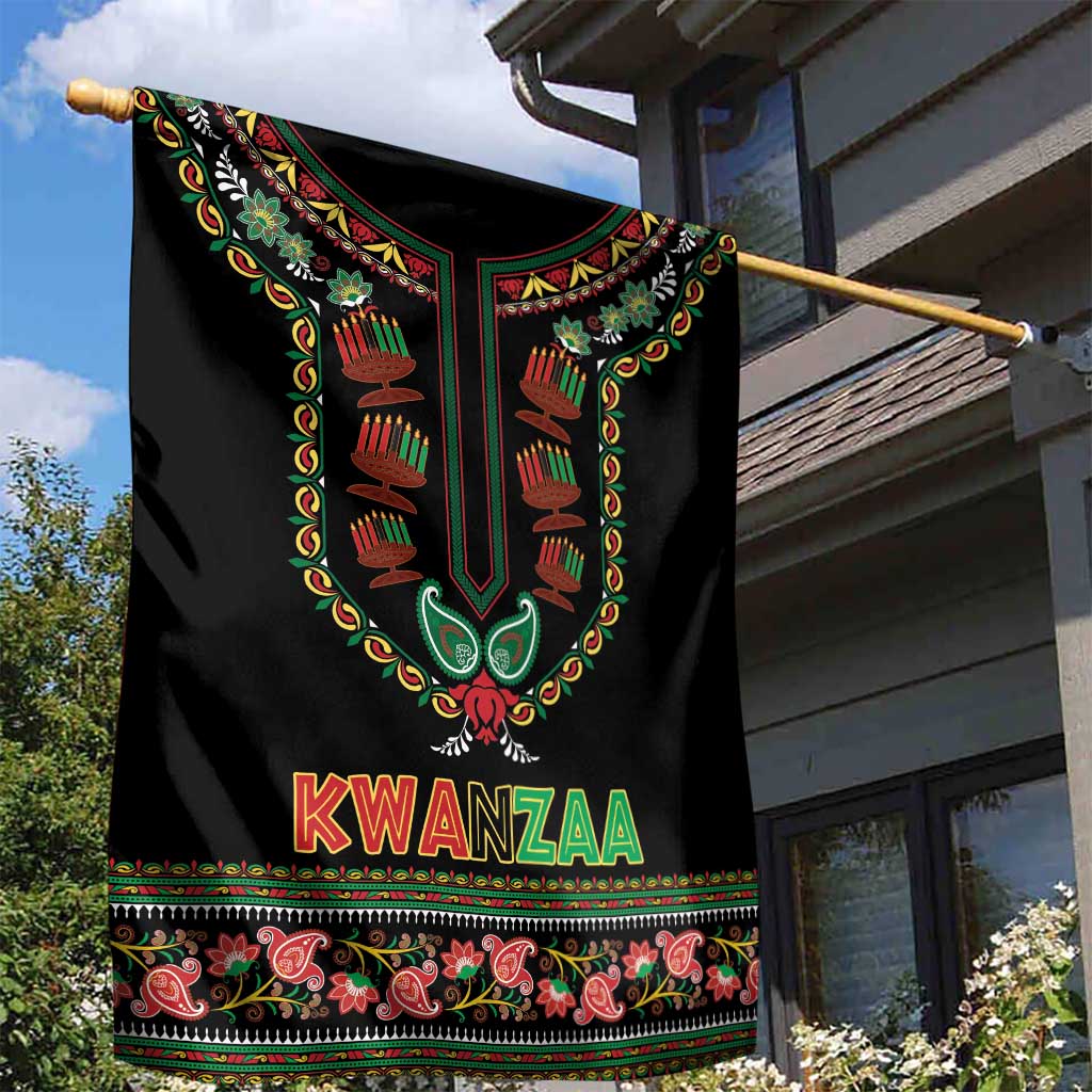 Afro-American Kwanzaa Garden Flag Dashiki Mix Paisley Pattern LT14