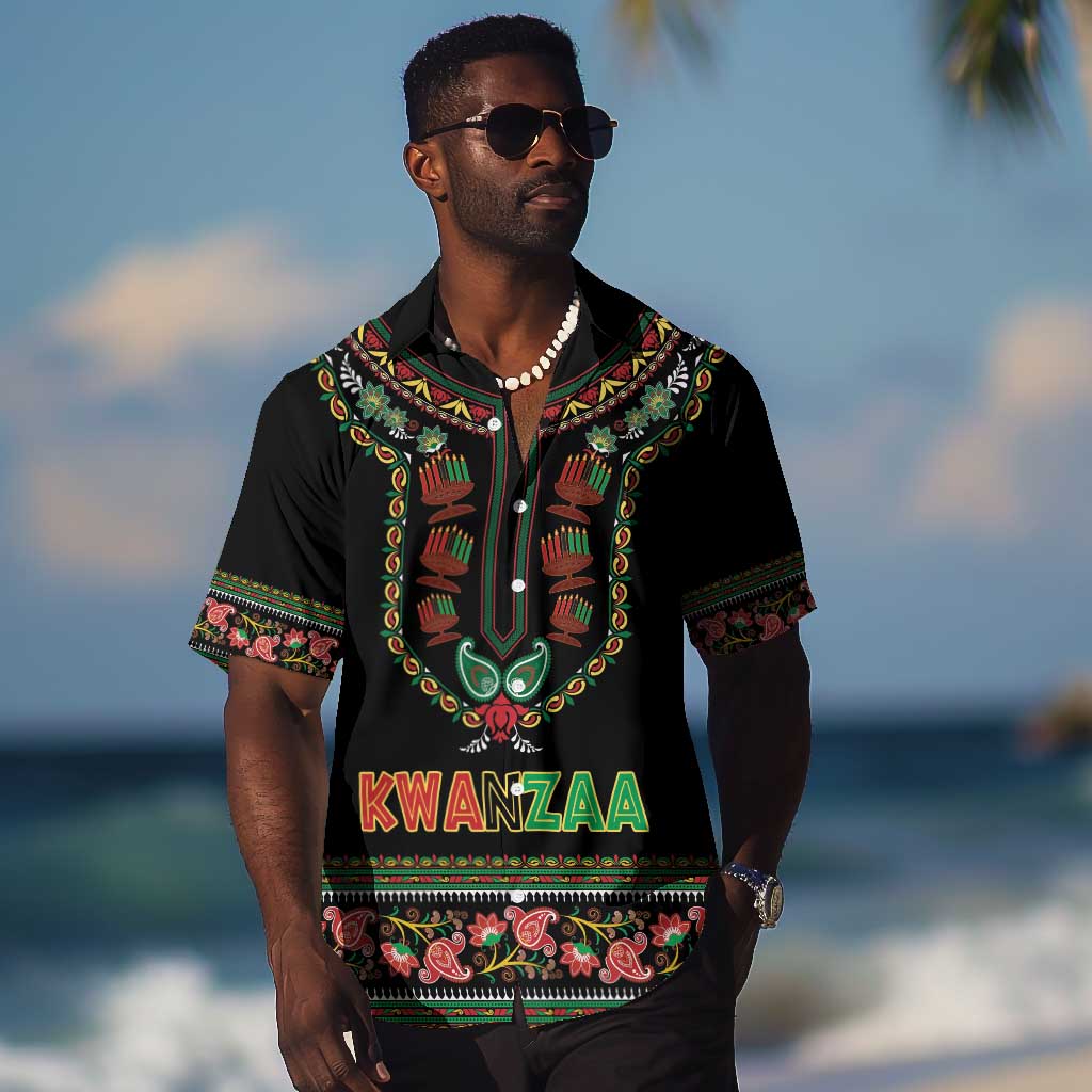 Personalized Afro-American Kwanzaa Hawaiian Shirt Dashiki Mix Paisley Pattern LT14