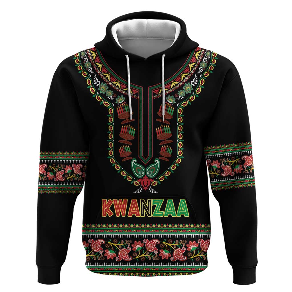 Personalized African-American Kwanzaa Hoodie Dashiki Mix Paisley Pattern LT14