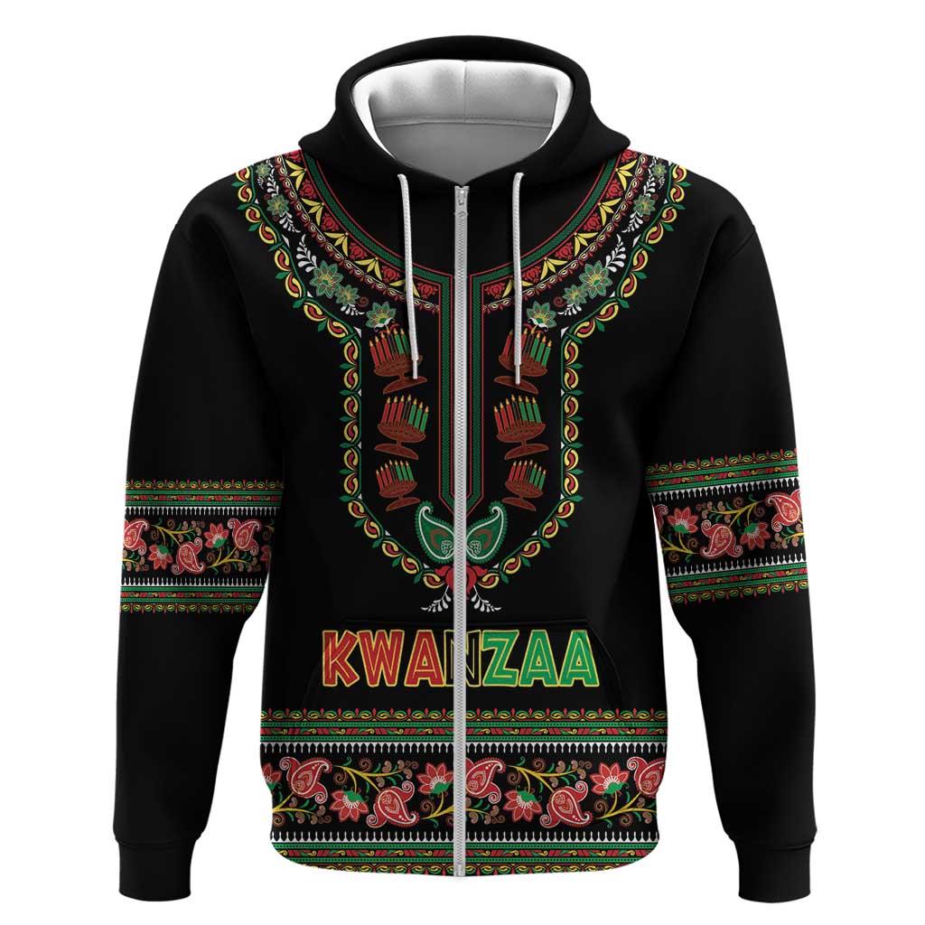 Personalized African-American Kwanzaa Hoodie Dashiki Mix Paisley Pattern LT14