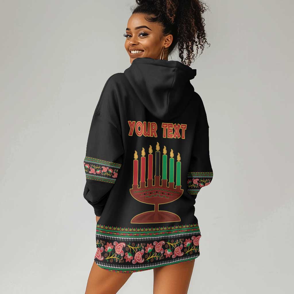 Personalized Afro-American Kwanzaa Hoodie Dress Dashiki Mix Paisley Pattern LT14