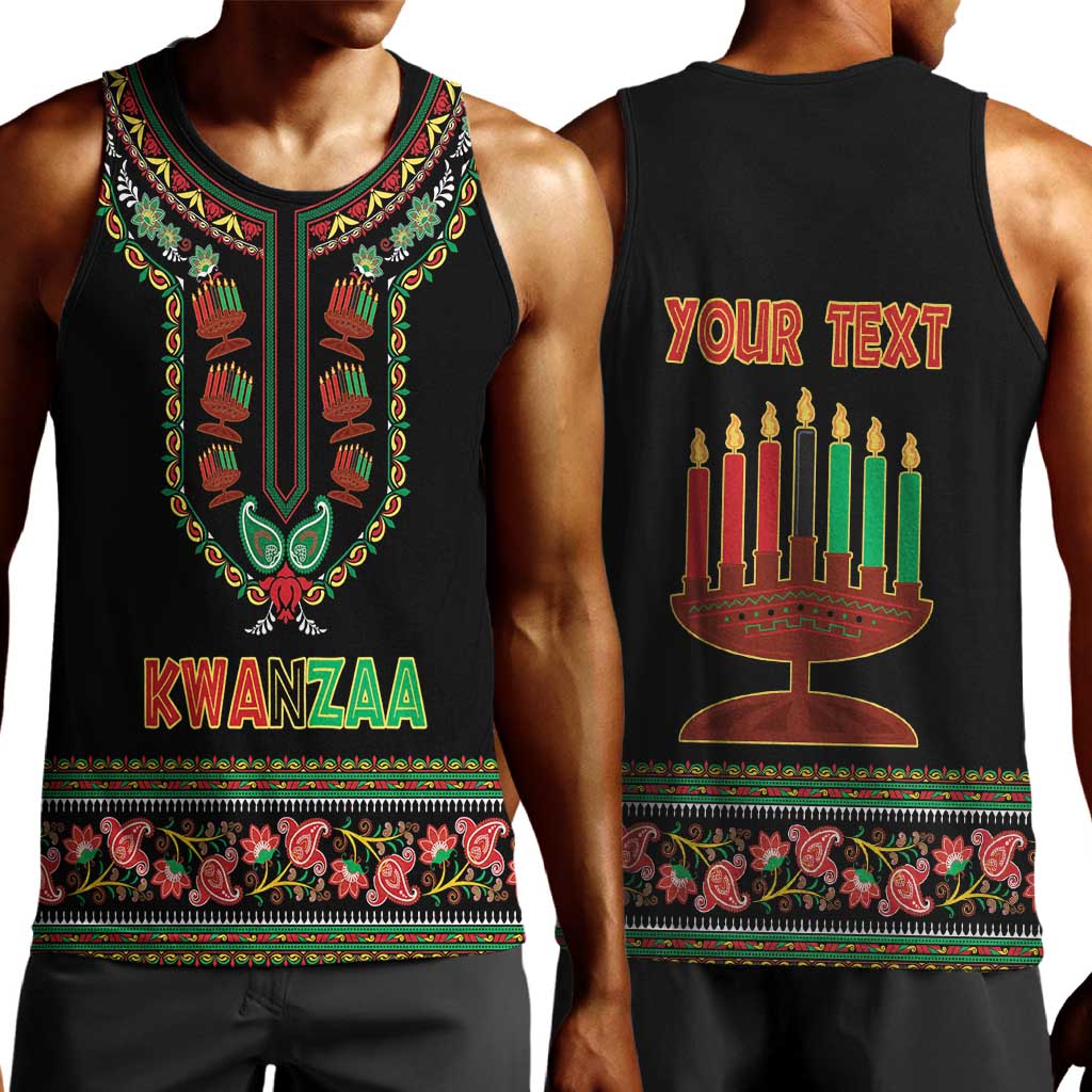 Personalized Afro-American Kwanzaa Men Tank Top Dashiki Mix Paisley Pattern LT14