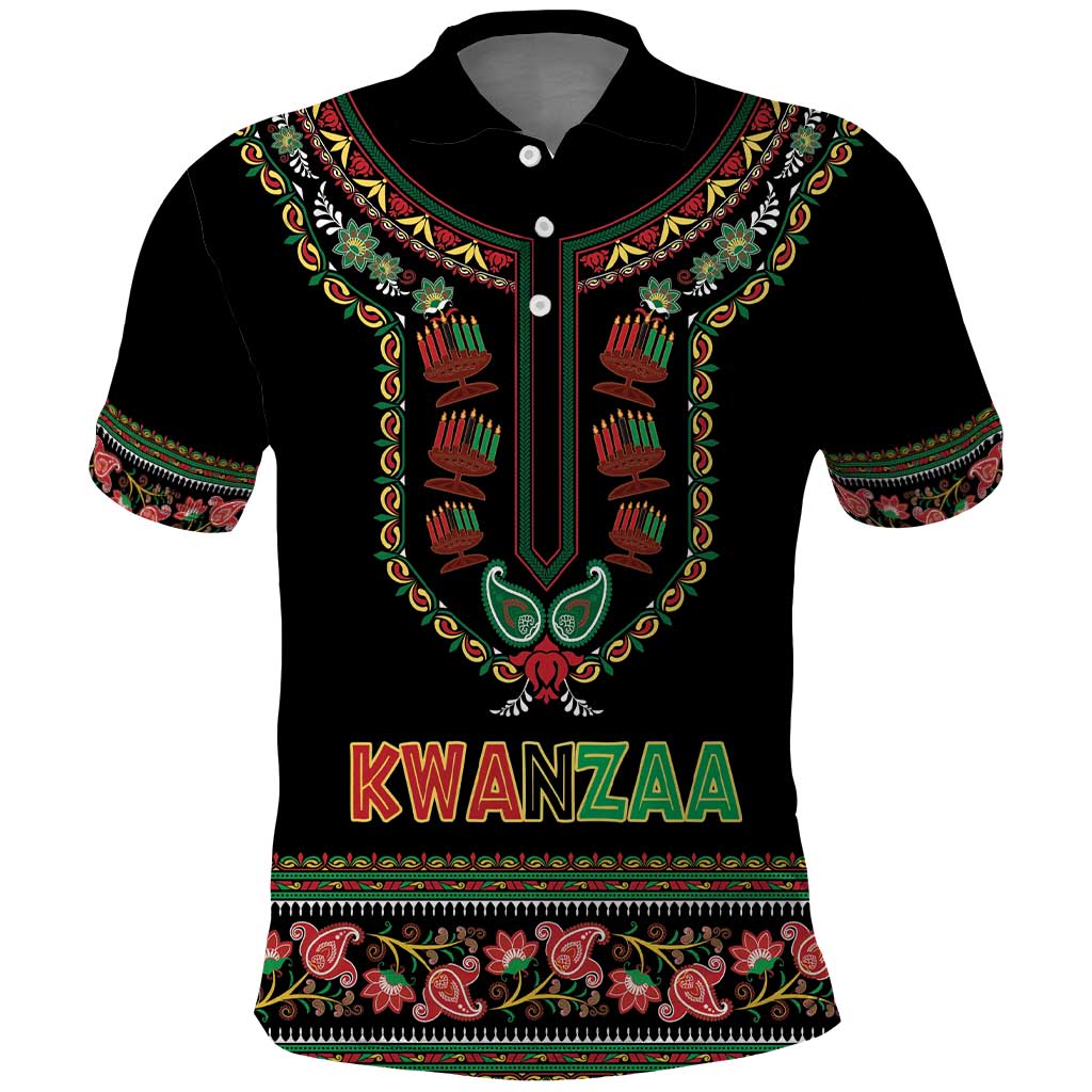 Personalized African-American Kwanzaa Polo Shirt Dashiki Mix Paisley Pattern LT14