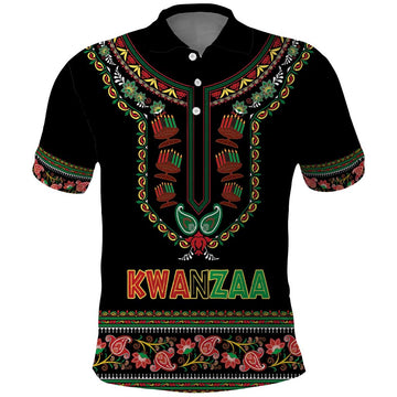 Personalized African-American Kwanzaa Polo Shirt Dashiki Mix Paisley Pattern LT14