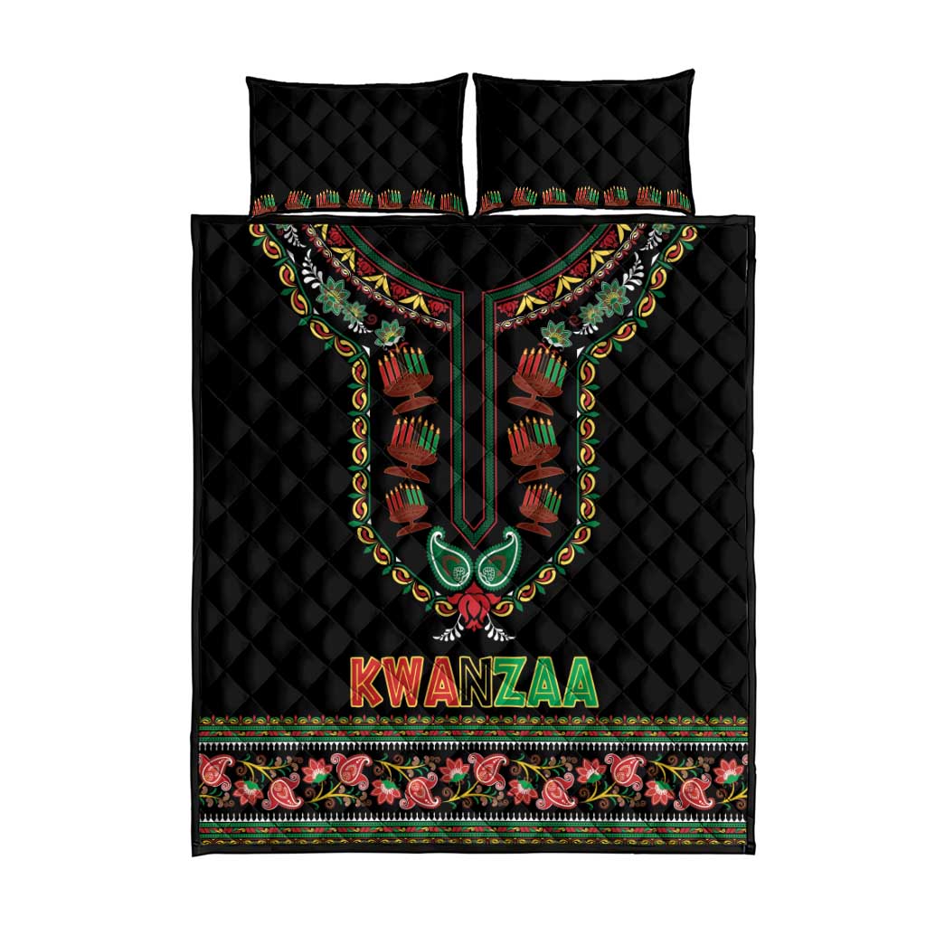 Afro-American Kwanzaa Quilt Bed Set Dashiki Mix Paisley Pattern LT14