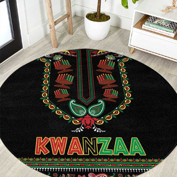 Afro-American Kwanzaa Round Carpet Dashiki Mix Paisley Pattern LT14