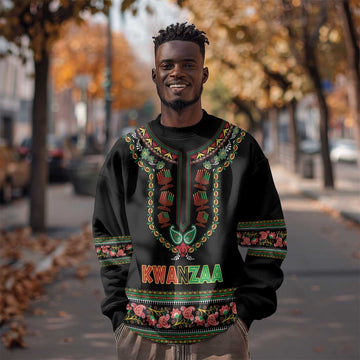 Personalized Afro-American Kwanzaa Sweatshirt Dashiki Mix Paisley Pattern LT14