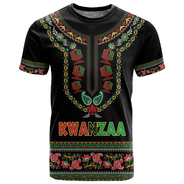 Personalized Afro-American Kwanzaa T shirt Dashiki Mix Paisley Pattern LT14