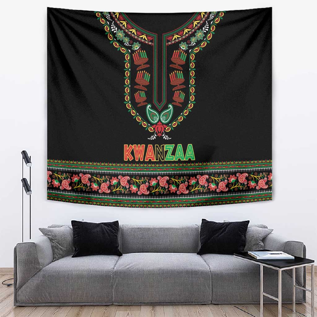 Afro-American Kwanzaa Tapestry Dashiki Mix Paisley Pattern LT14