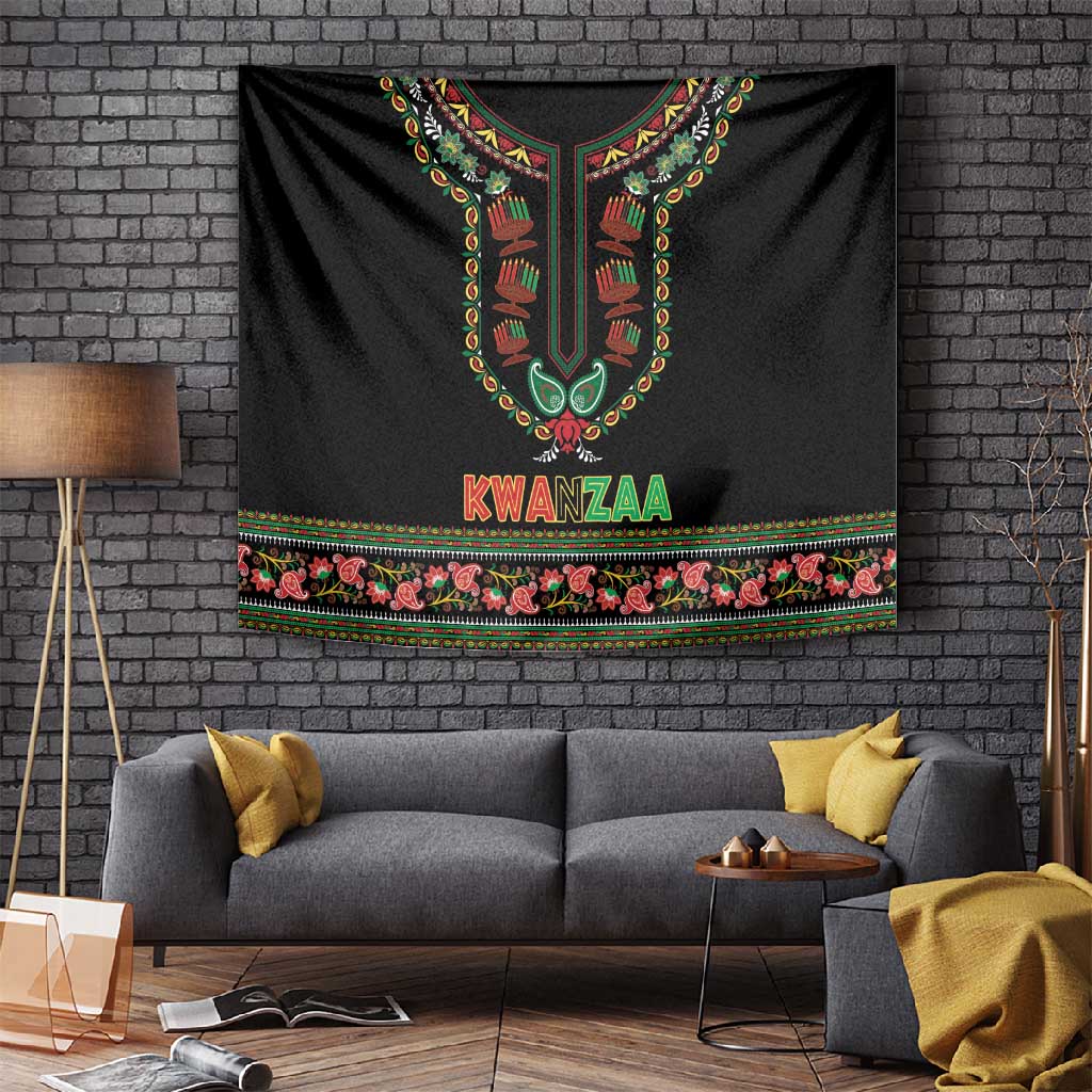 Afro-American Kwanzaa Tapestry Dashiki Mix Paisley Pattern LT14