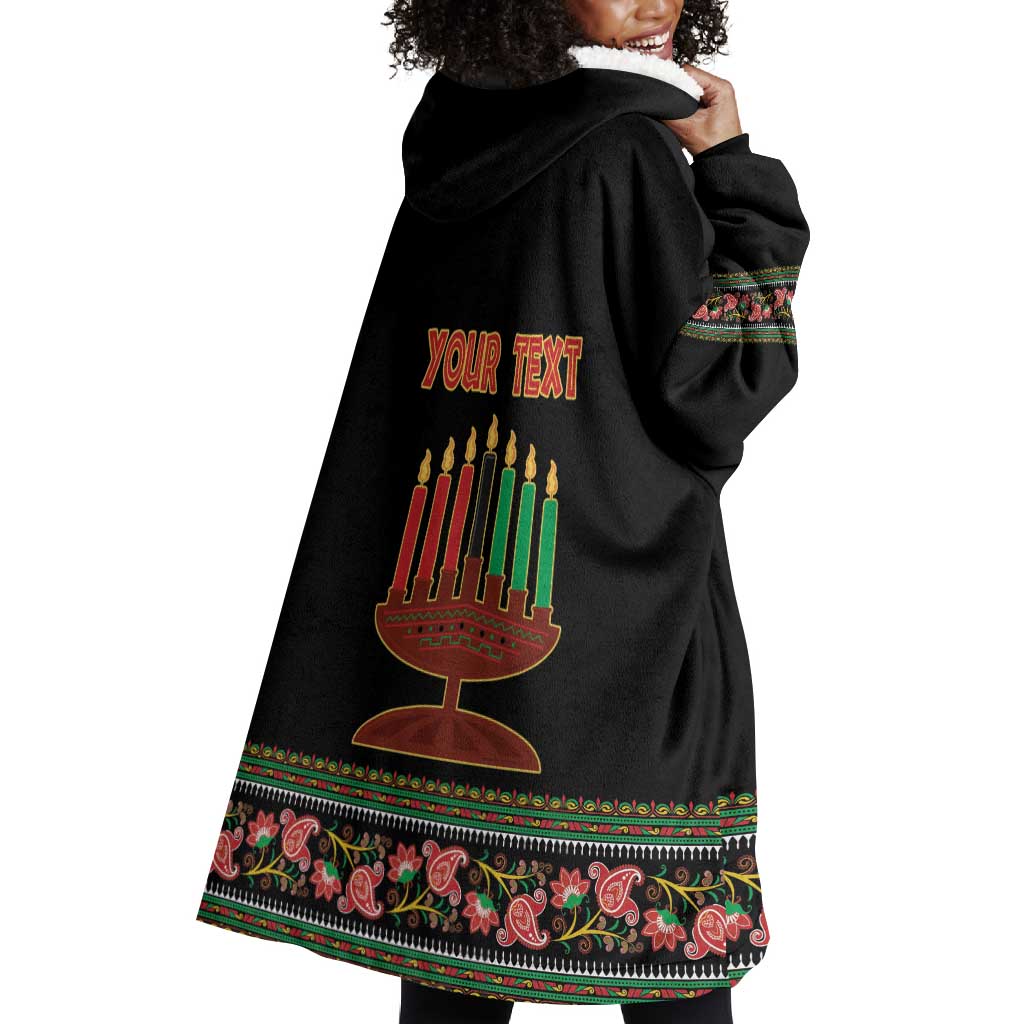 Personalized Afro-American Kwanzaa Wearable Blanket Hoodie Dashiki Mix Paisley Pattern LT14
