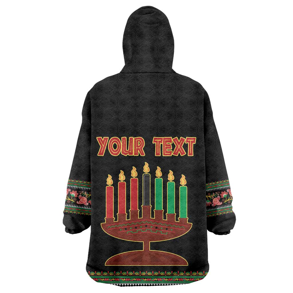 Personalized Afro-American Kwanzaa Wearable Blanket Hoodie Dashiki Mix Paisley Pattern LT14
