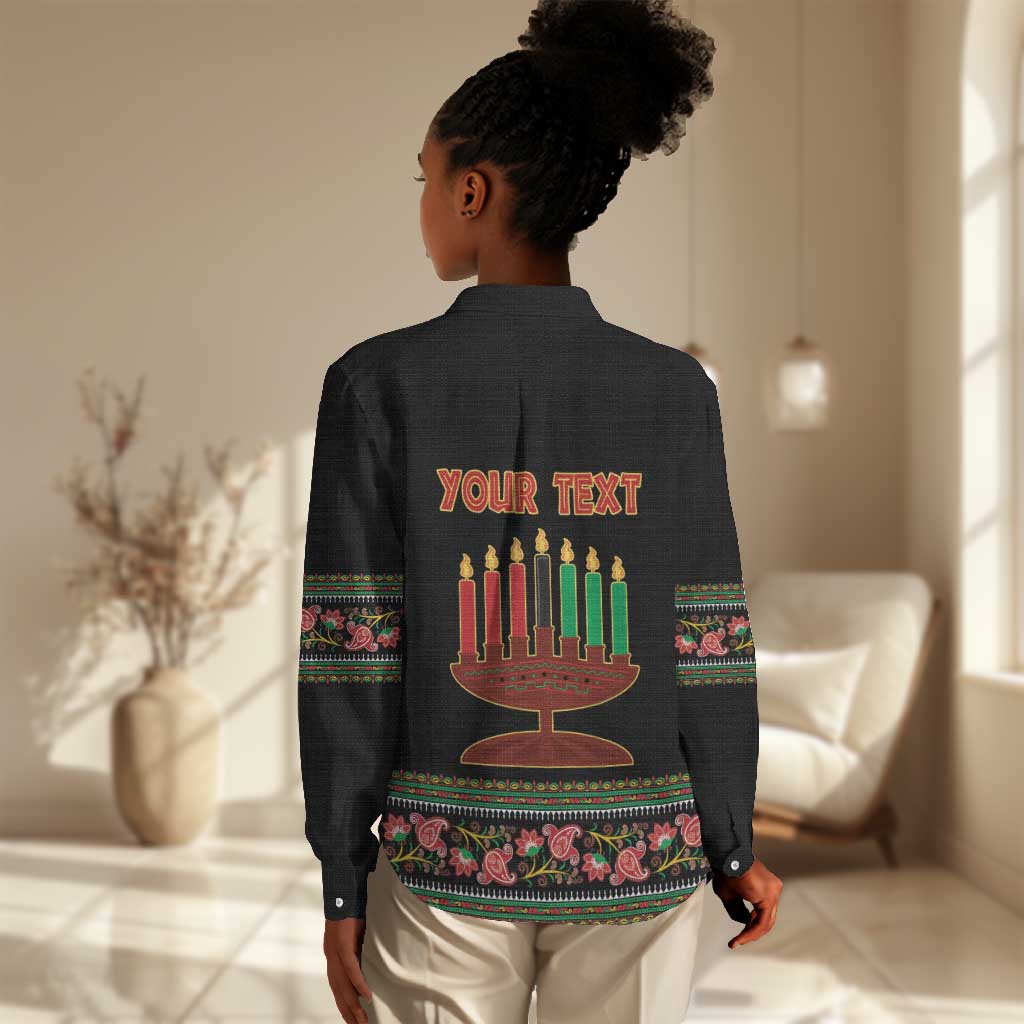 Personalized Afro-American Kwanzaa Women Casual Shirt Dashiki Mix Paisley Pattern LT14
