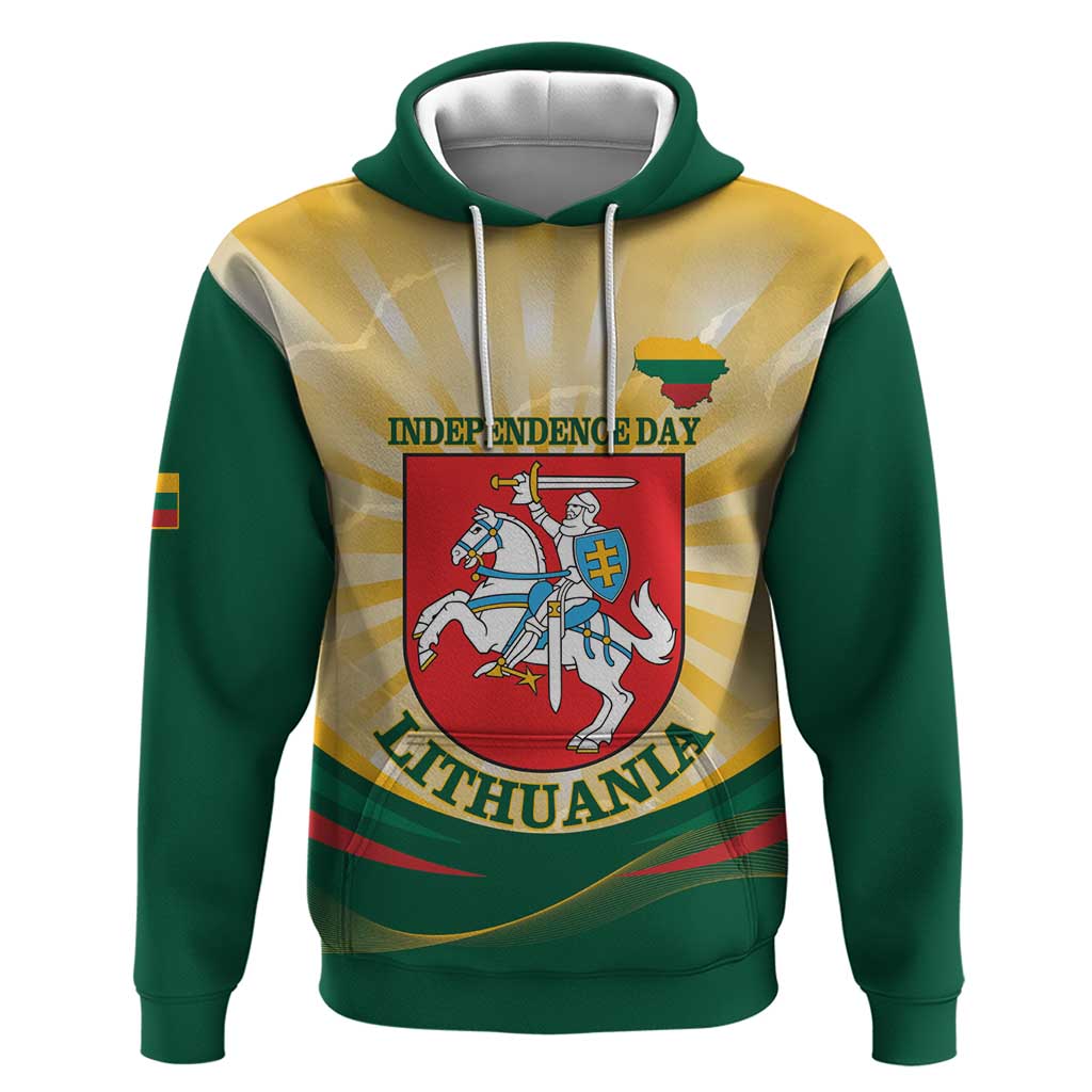 Personalised Lithuania Independence Day Hoodie Coat Of Arms Proud LT14