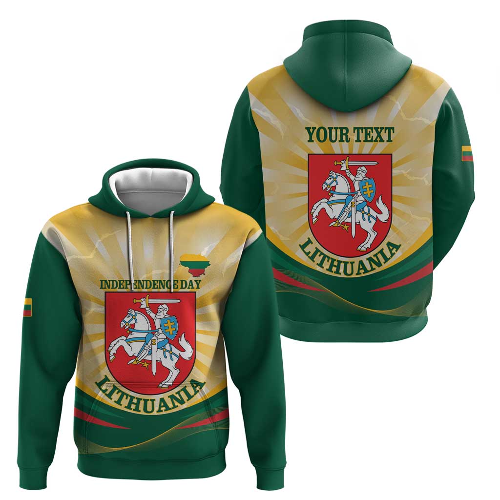 Personalised Lithuania Independence Day Hoodie Coat Of Arms Proud LT14