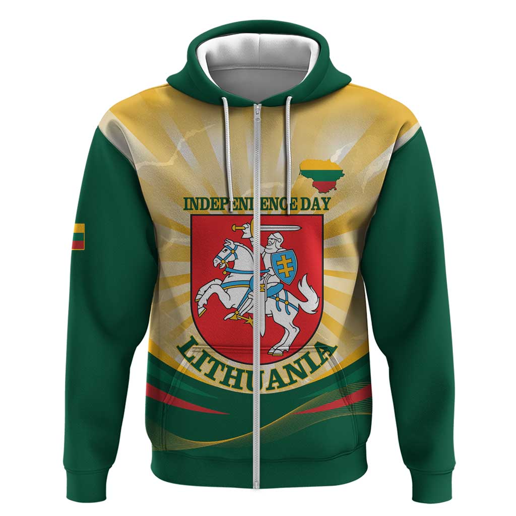 Personalised Lithuania Independence Day Hoodie Coat Of Arms Proud LT14