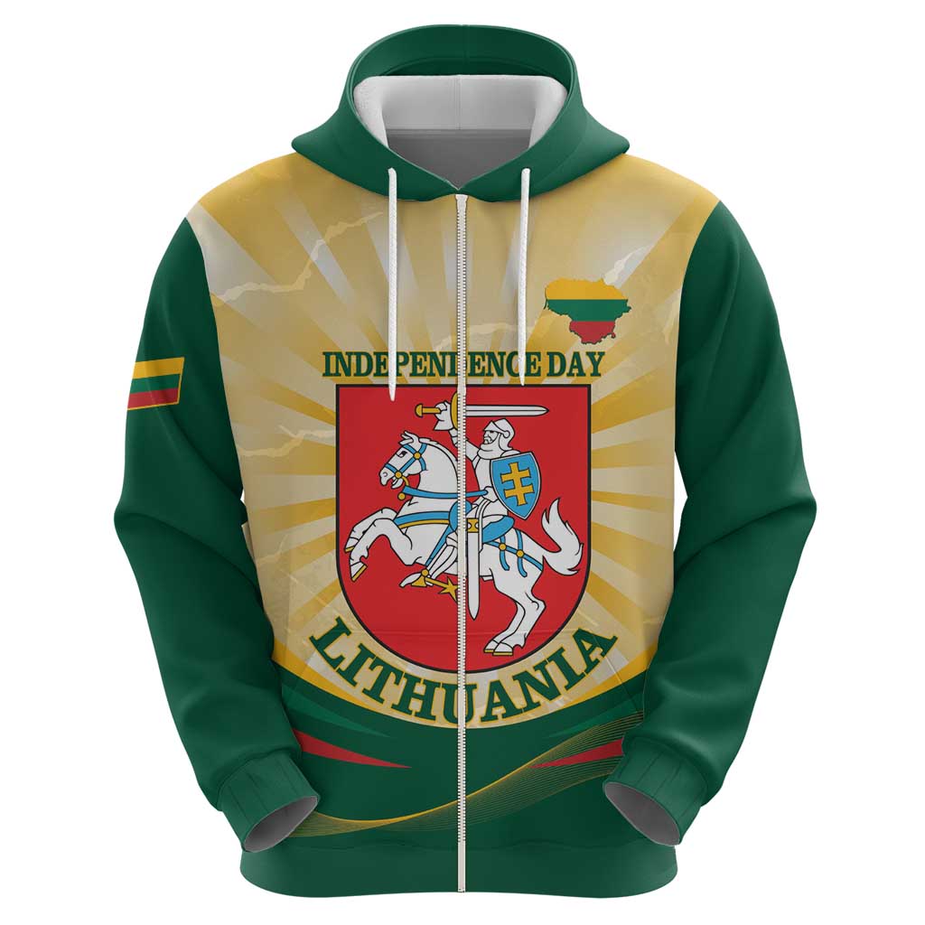 Personalised Lithuania Independence Day Hoodie Coat Of Arms Proud LT14