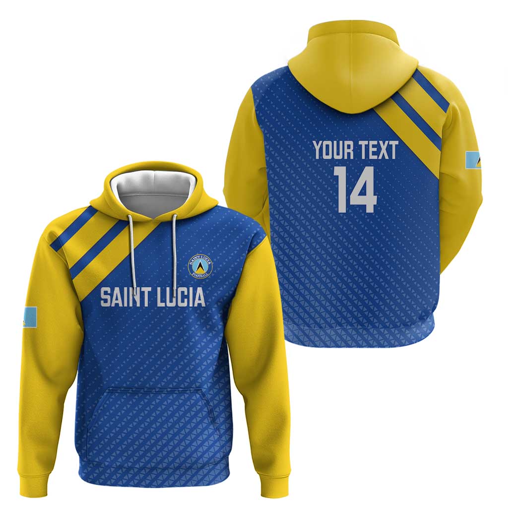 Custom Saint Lucia Football Hoodie 2025 Go Champions LT14