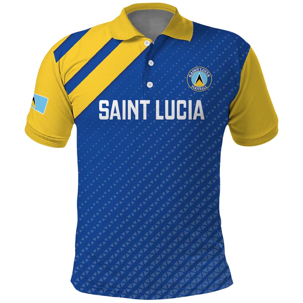 Custom Saint Lucia Football Polo Shirt 2025 Go Champions LT14