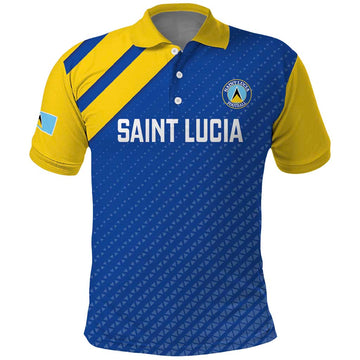 Custom Saint Lucia Football Polo Shirt 2025 Go Champions LT14