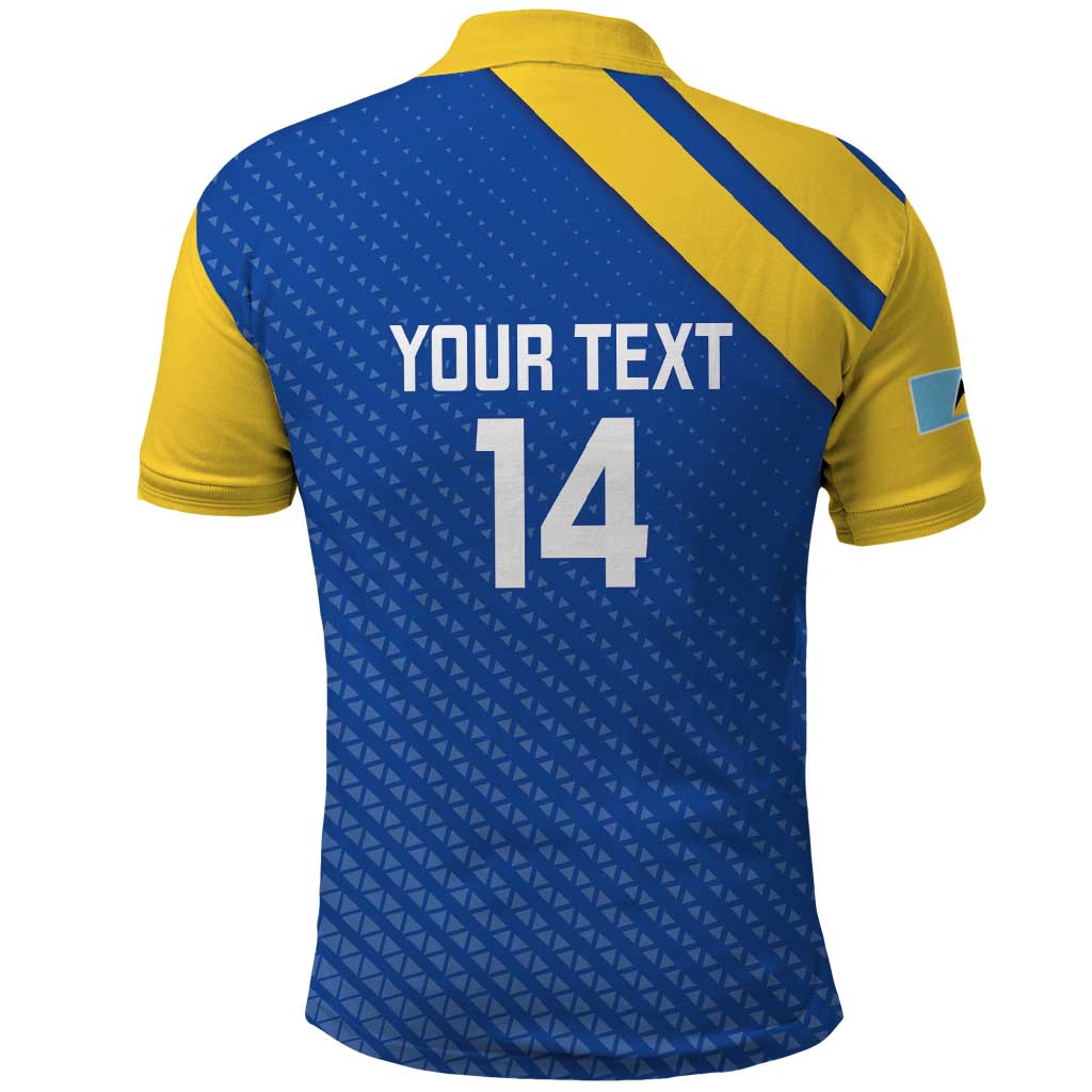 Custom Saint Lucia Football Polo Shirt 2025 Go Champions LT14