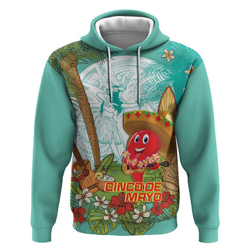 Hawaii Cinco de Mayo Hoodie Chili Pepper Hula Girl Tropical Vibes LT14