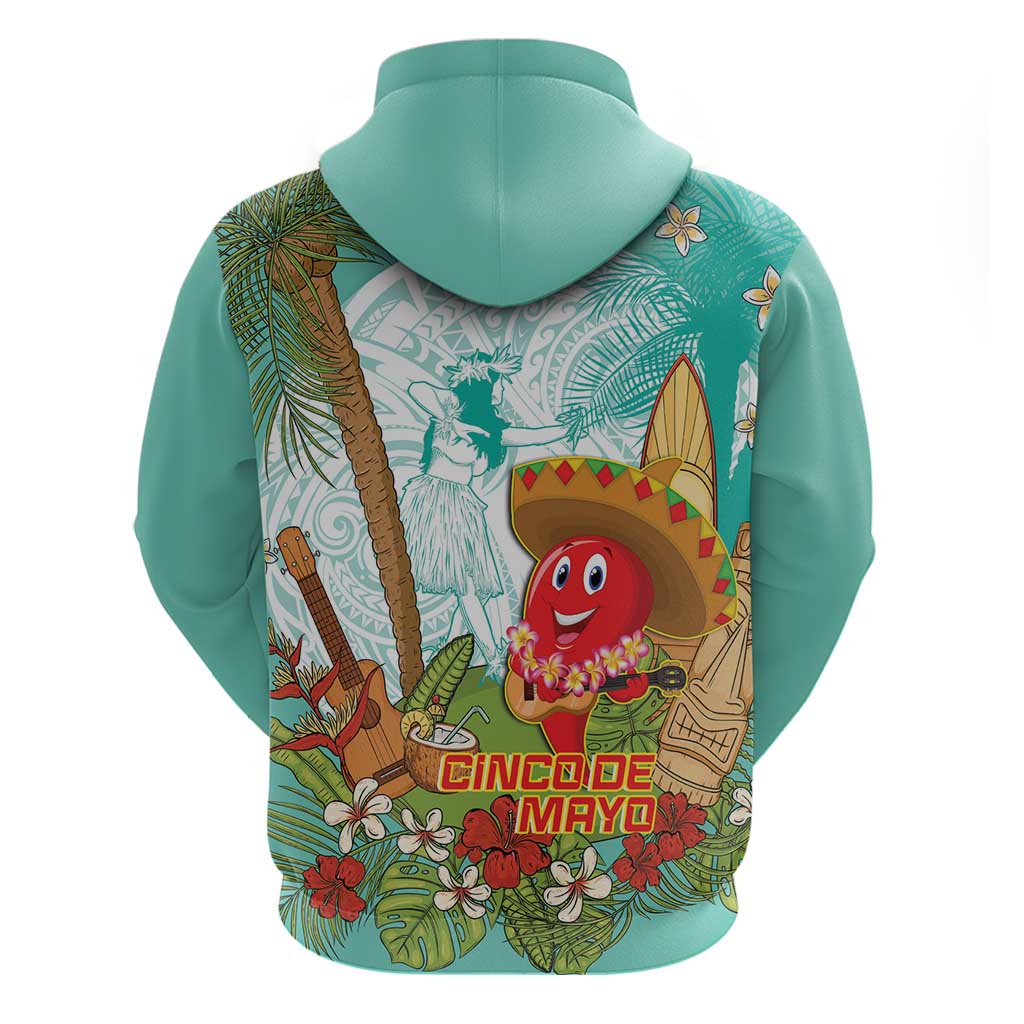 Hawaii Cinco de Mayo Hoodie Chili Pepper Hula Girl Tropical Vibes LT14