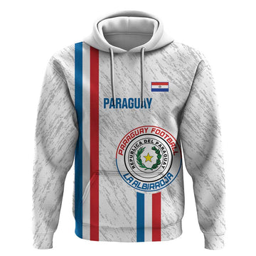Custom Paraguay Football Hoodie Vamos Albirroja LT14