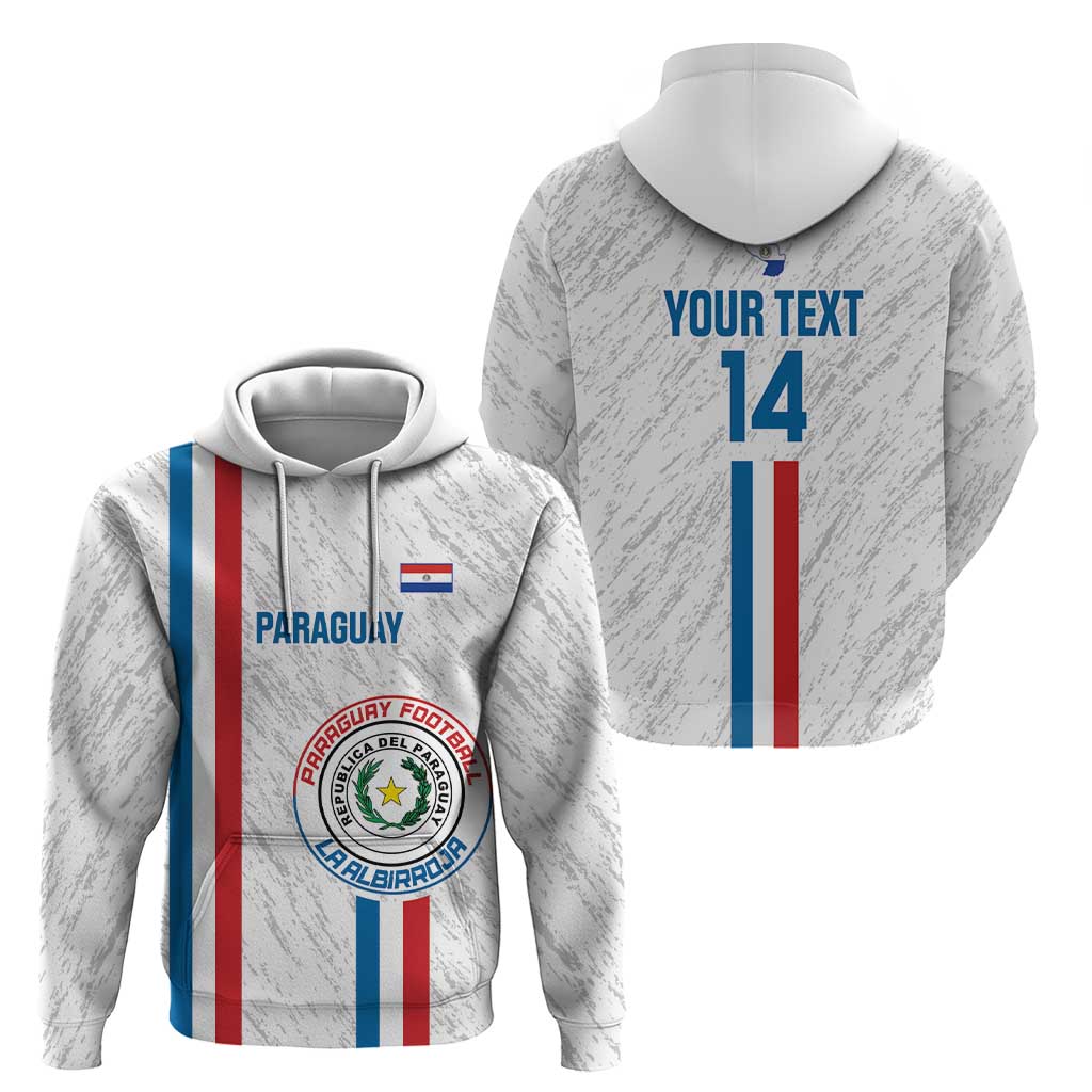Custom Paraguay Football Hoodie Vamos Albirroja LT14