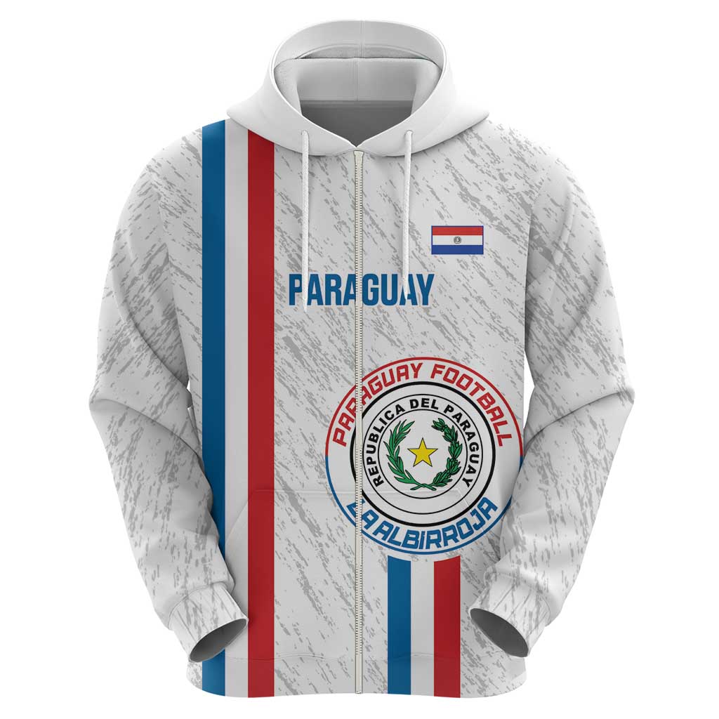 Custom Paraguay Football Hoodie Vamos Albirroja LT14
