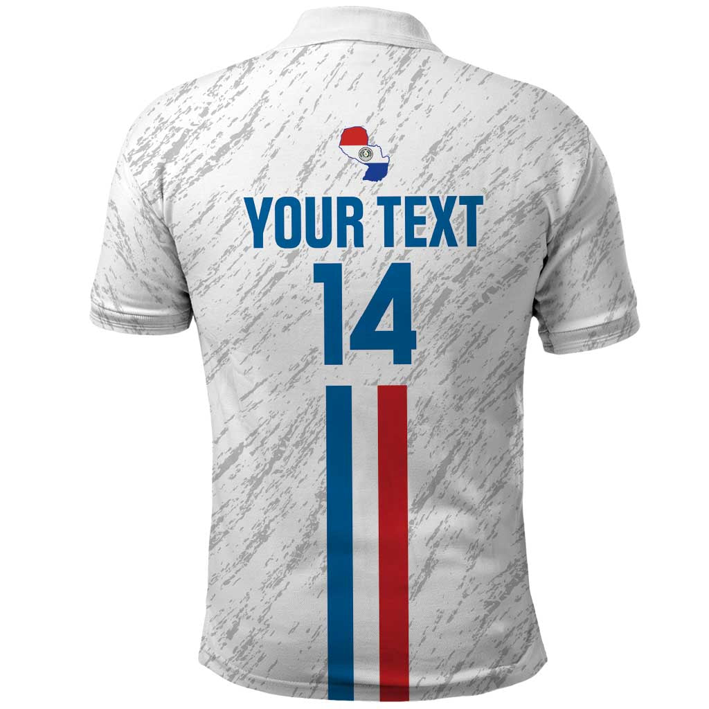 Custom Paraguay Football Polo Shirt Vamos Albirroja LT14