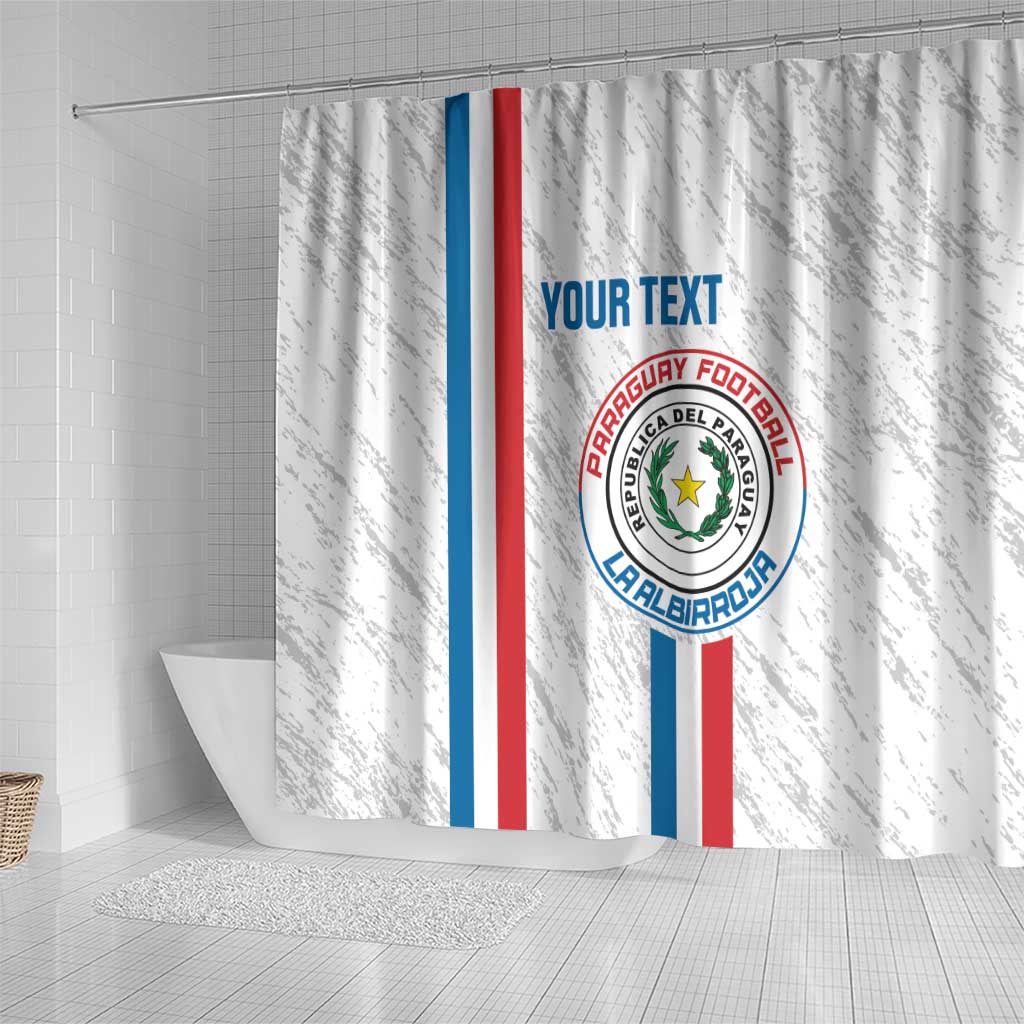 Custom Paraguay Football Shower Curtain Vamos Albirroja LT14