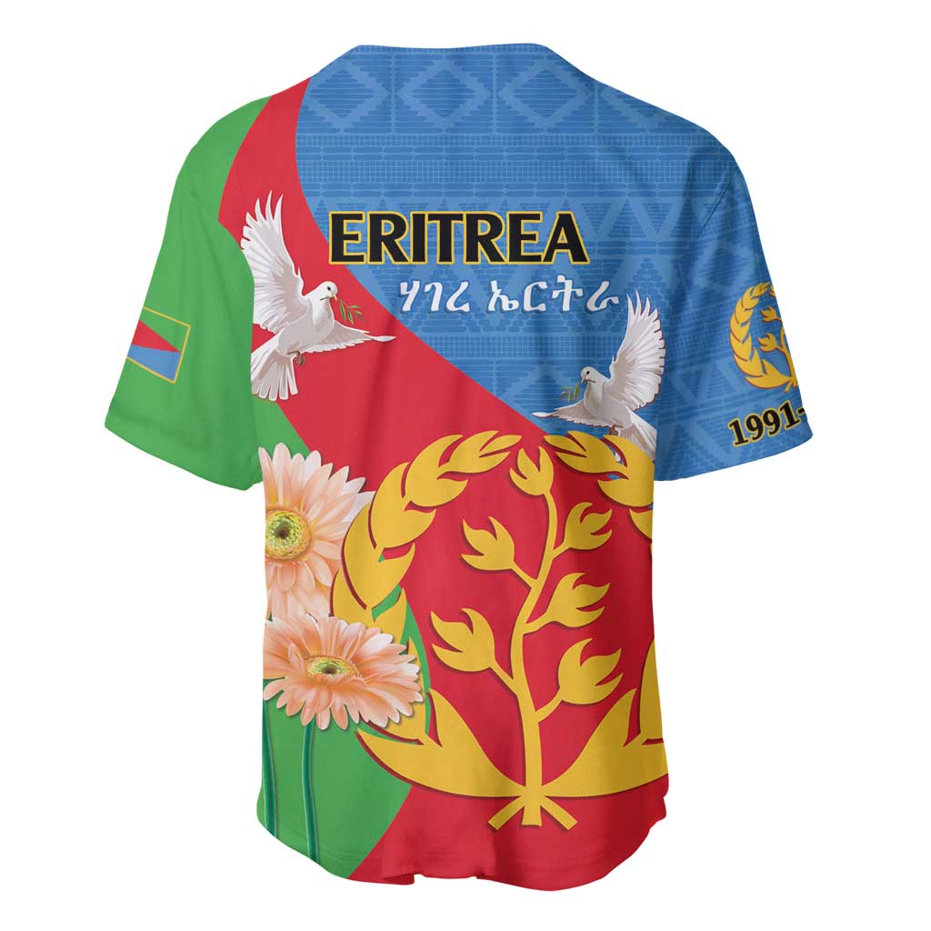 Eritrea Independence Day Baseball Jersey Eritrean Olive Branches 33rd Anniversary LT14