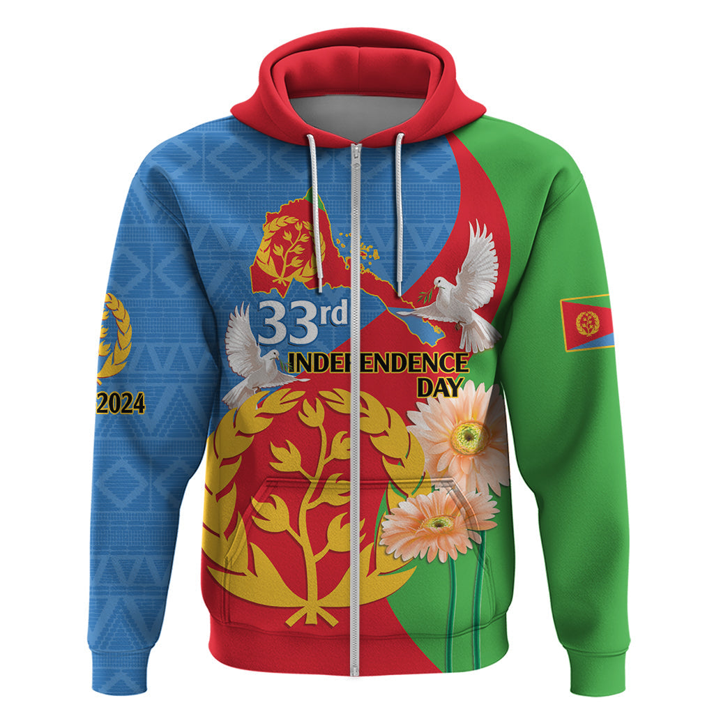Eritrea Independence Day Hoodie Eritrean Olive Branches 33rd Anniversary LT14