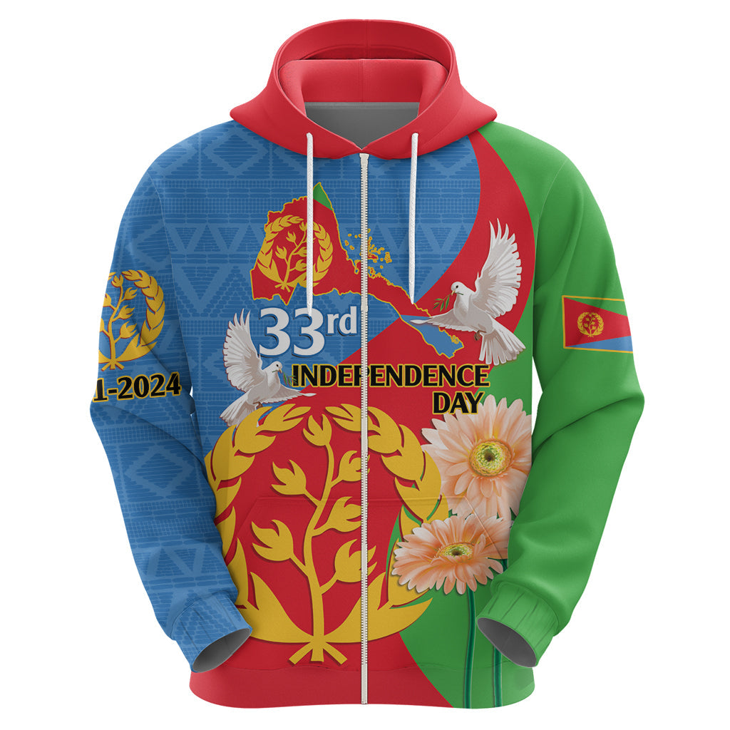 Eritrea Independence Day Hoodie Eritrean Olive Branches 33rd Anniversary LT14