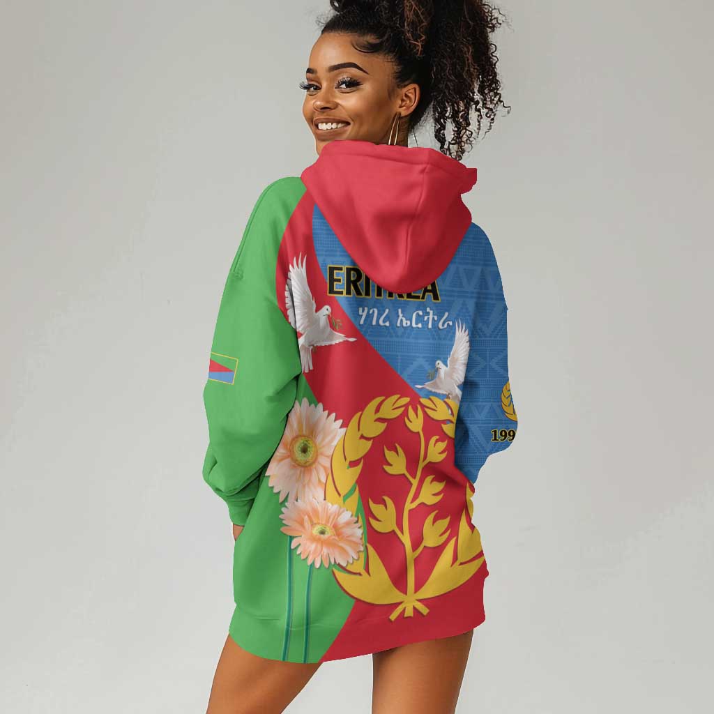 Eritrea Independence Day Hoodie Dress Eritrean Olive Branches 33rd Anniversary LT14