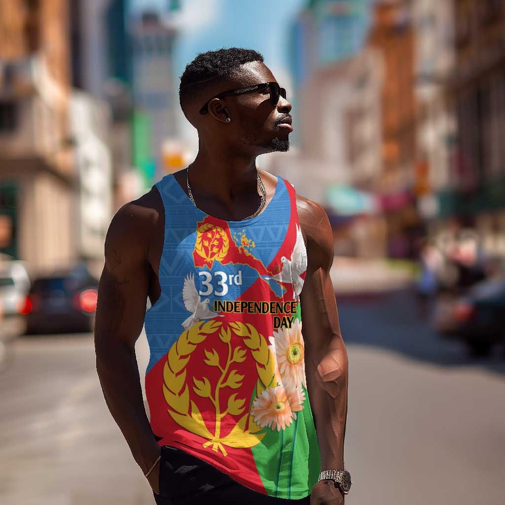 Eritrea Independence Day Men Tank Top Eritrean Olive Branches 33rd Anniversary LT14