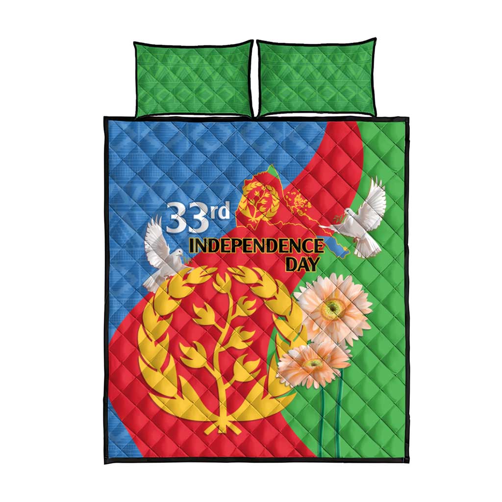 Eritrea Independence Day Quilt Bed Set Eritrean Olive Branches 33rd Anniversary LT14